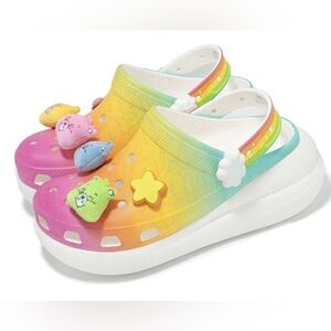 CROCS X Care Bear Crush Clogs Light Up Star Jibbitz Women’s Size 6 Men’s Size 4
